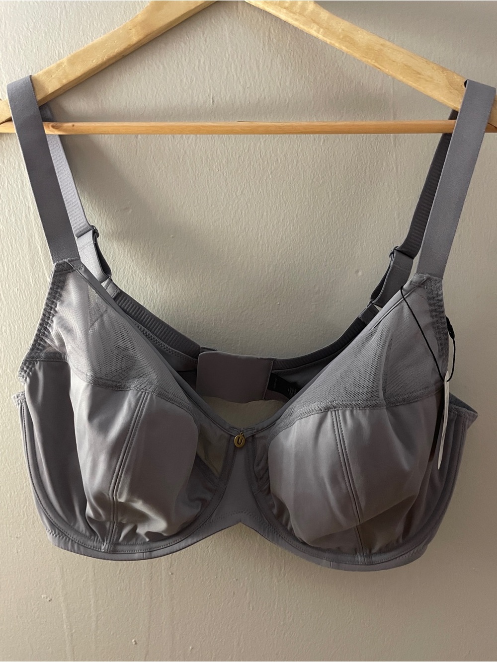 Women's Full-Coverage Gray Unpadded Bra NWT 40H